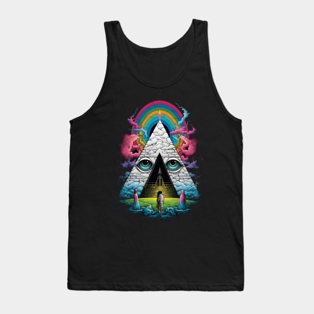 Psychedelic Echoes - Pink Floyd Tribute Tank Top by TooplesArt